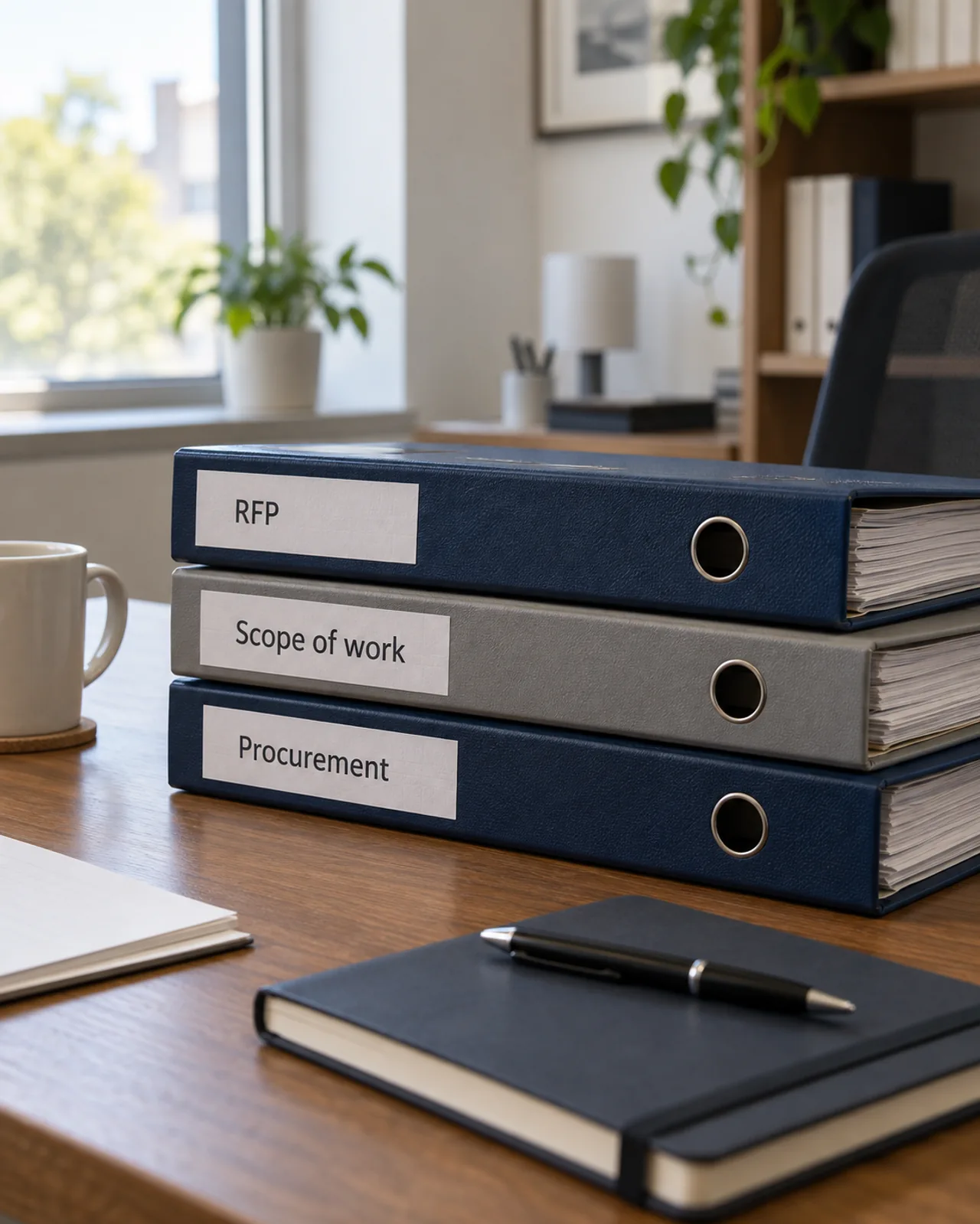 Illustrative procurement documents prepared for a requirement review.